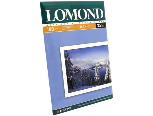 Фотобумага LOMOND 0102037 Матовая односторонняя A4. 180г/м2. 25л